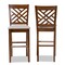 Baxton Studio Jason Grey Upholstered and Walnut Wood 2-Piece Bar Stool Set 167-10852 - alternate 7